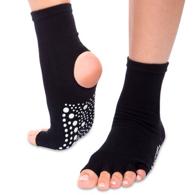 Нековзні шкарпетки для йоги чорні onesize NYCH фото