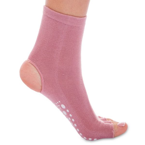 Нековзні шкарпетки для йоги персикові onesize NYP фото