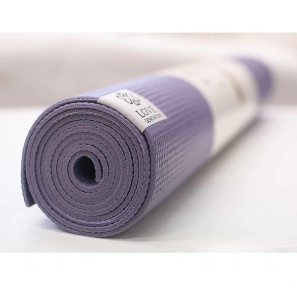 Нековзний PVC килимок для йоги фіолетовий 4 мм LGYML фото