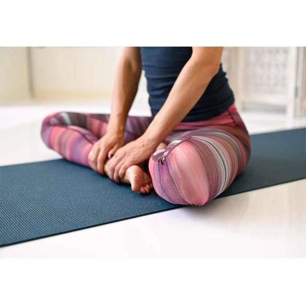 Нековзний PVC килимок для йоги темно-синій 4 мм LGYMTS фото