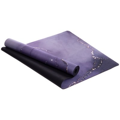 Каучуковый коврик для йоги двухслойный - Фиолетовый M5 фото