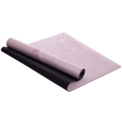 Каучуковый коврик для йоги двухслойный - Розовый M6 фото