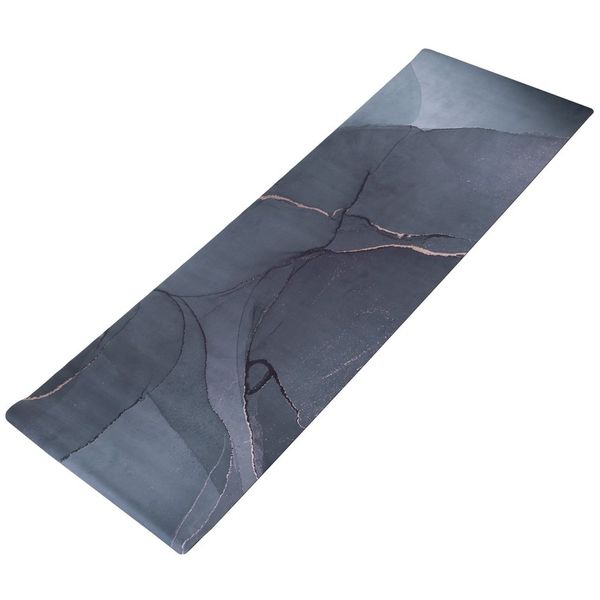 Каучуковий килимок для йоги двошаровий - Чорний M8 фото