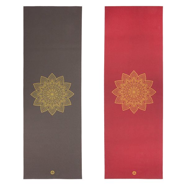 Килимок для йоги Rishikesh Golden Mandala червоно-золотий YGM1 фото