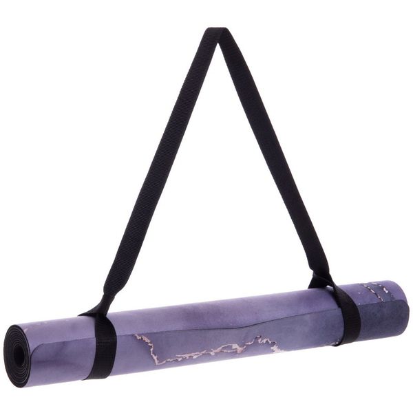 Каучуковий килимок для йоги двошаровий - Фіолетовий M5 фото